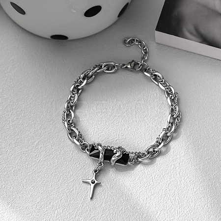 Stainless Steel Charm Bracelets PW-WG2882D-01-1