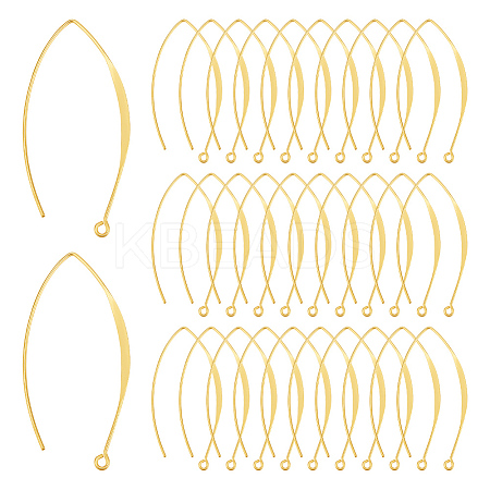 50Pcs Brass Earring Hooks KK-UN0002-80-1