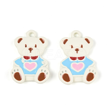Alloy Spray Painted Enamel Pendants ENAM-S115-200-1