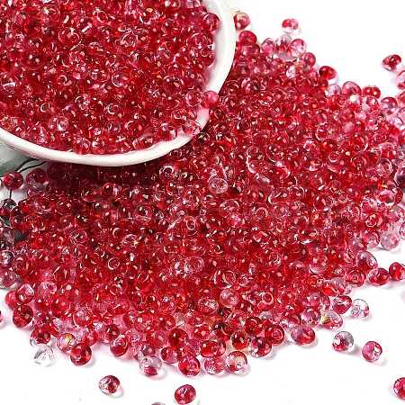 6/0 Spray Paint Fringe Glass Seed Beads SEED-H003-11F-1