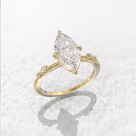 Brass Pave Cubic Zirconia Finger Rings FS-WG1A7FF-10-1