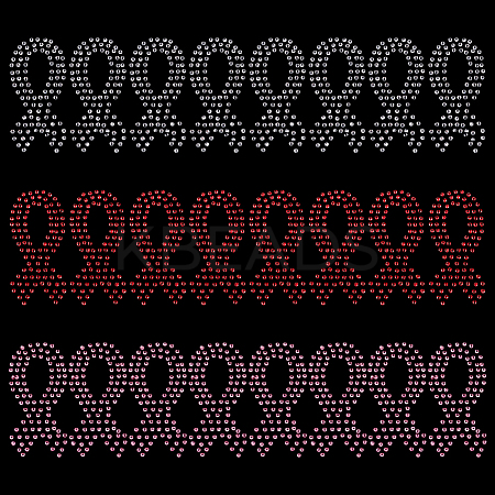 24Pcs 3 Colors Ribbon Eco-Friendly Acrylic Hotfix Rhinestone DIY-FG0005-01-1