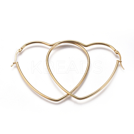 201 Stainless Steel Hoop Earrings LS-EJEW-A052-12C-1