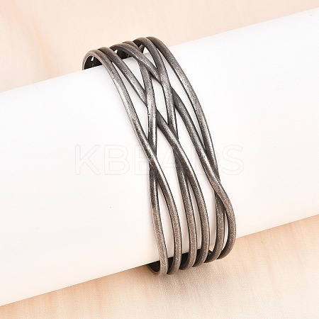 316 Surgical Stainless Steel Hollow Cuff Bangles BJEW-C125-04AS-1