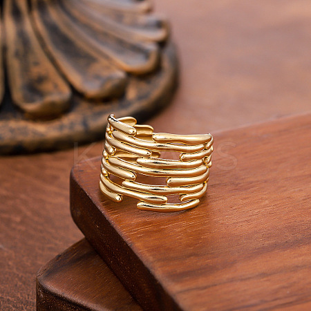 304 Stainless Steel Cuff Open Rings WG78D4A-01-1