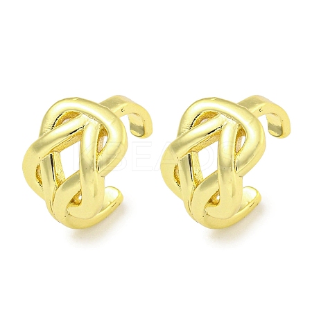 Brass Cuff Earrings EJEW-C104-054G-1
