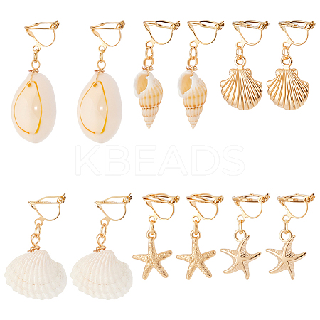 6Pair 304 Stainless Steel Clip-on Earring EJEW-UN00025-1