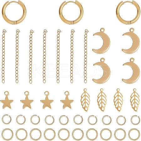 DIY 304 Stainless Steel Earring Making Kits DIY-UN0001-71G-1