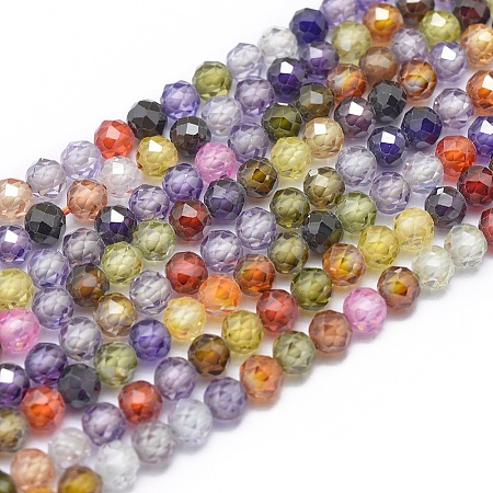 Cubic Zirconia Beads Strands G-G792-47-C-1