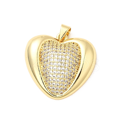 Brass Micro Pave Cubic Zirconia Pendants KK-A266-03A-G-1