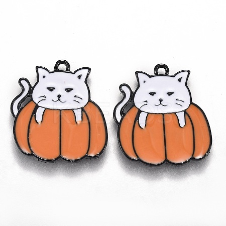 Autumn Theme Alloy Enamel Pendants X-ENAM-J649-06B-02-1
