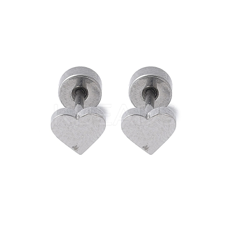 304 Stainless Steel Stud Earrings for Women X-EJEW-E603-05A-P-1