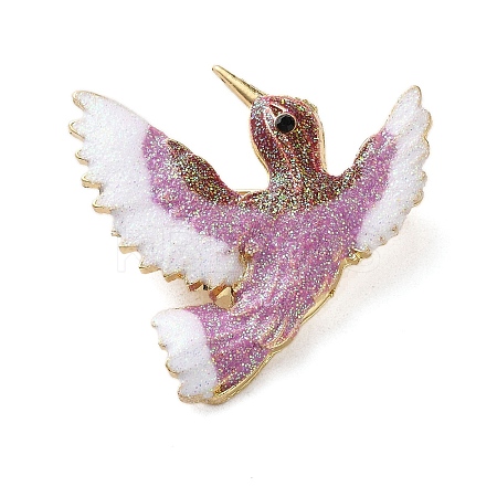 Bird Rhinestone Enamel Pins JEWB-G040-09G-02-1