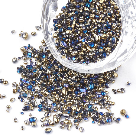 Plated Glass Seed Beads SEED-S016-08-1