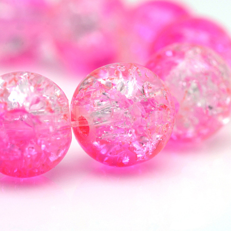 Baking Painted Crackle Glass Beads Strands X-CCG-S001-4mm-09-1