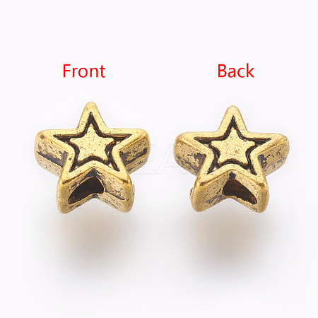 Tibetan Style Alloy Beads X-TIBEB-01-AG-RS-1