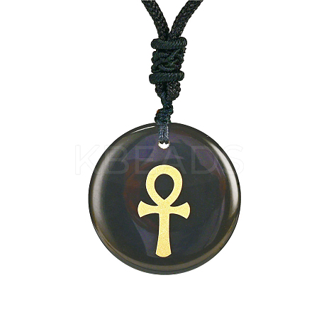 Natural Obsidian Pendants RELI-PW0001-022D-1