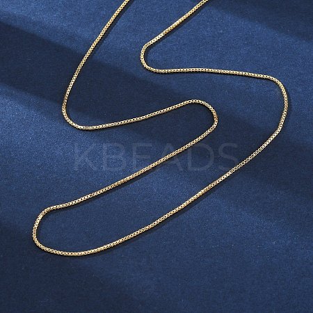 Adjustable Electroplate Brass Venetian Chain Necklaces LS-MAK-L028-02G-1