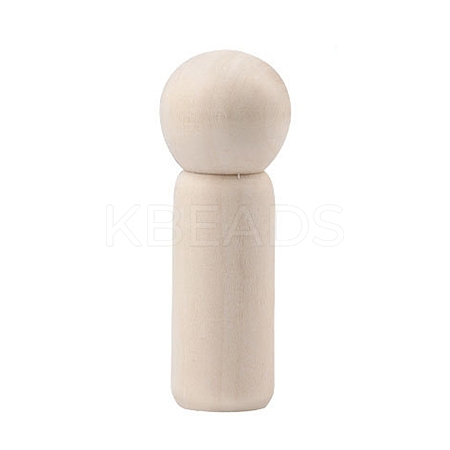Unfinished Wooden Peg Dolls WOCR-PW0003-72B-1