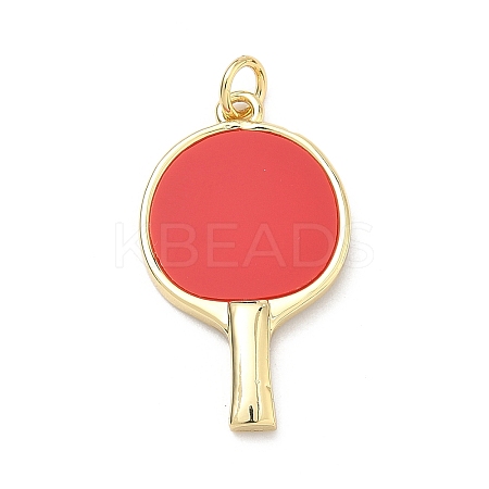 Sports Brass Resin Pendants KK-P345-74G-1