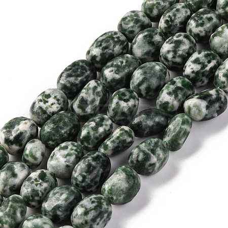 Natural Green Spot Jasper Beads Strands LS-G-G146-A26-01-1