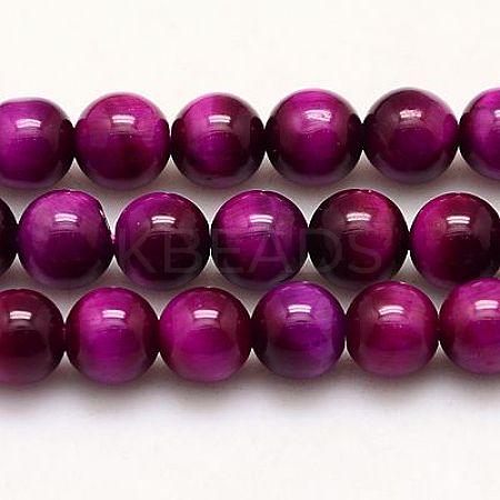 Natural Tiger Eye Beads Strands G-G448-8mm-17AB+-1