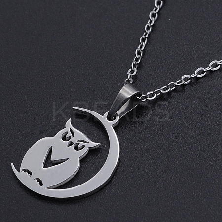 Non-Tarnish 201 Stainless Steel Pendants Necklaces LS-NJEW-S105-JN707-45-1-1
