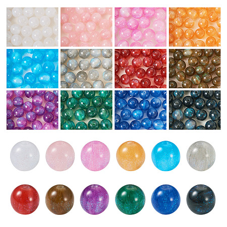 360Pcs 12 Colors Round Imitation Cat Eye Resin Beads OACR-TA0001-12-1