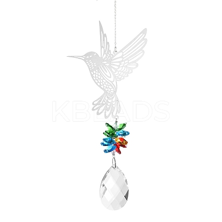 Metal Hollow Hummingbird Hanging Ornaments PW-WG0918C-03-1