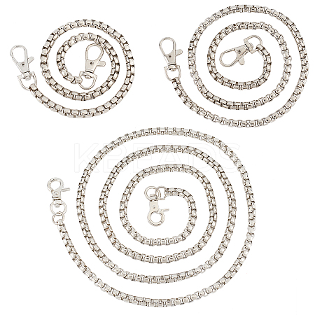 3 Strand 3 Style Iron Box Chains Bag Strap FIND-WR0002-61-1