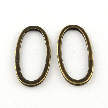Oval Tibetan Style Alloy Linking Rings TIBE-Q046-33AB-LF-1