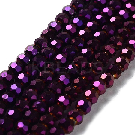 Electroplate Glass Bead Strands EGLA-R042-6mm-02-1