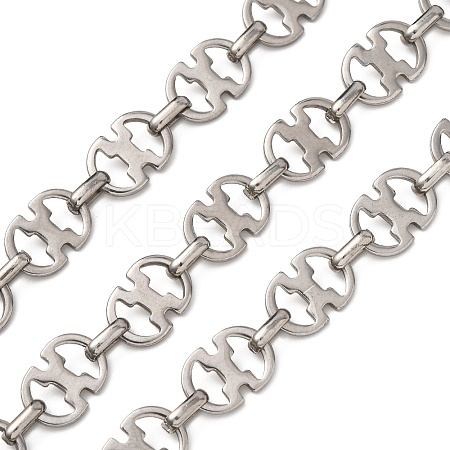 304 Stainless Steel Oval Link Chains CHS-S012-24P-1