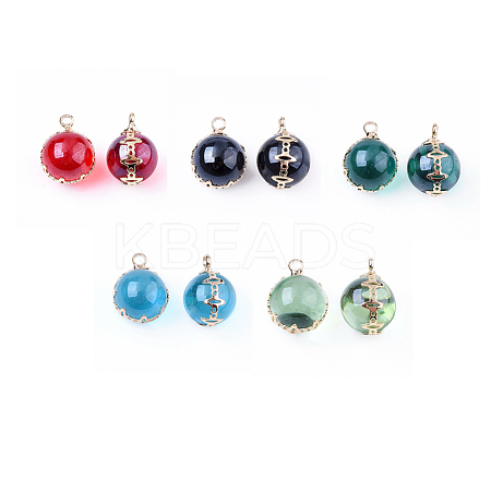 Transparent Glass Pendants X-GLAA-T007-04-M-1