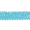 Transparent Electroplate Glass Beads Strands GLAA-F029-3mm-D20-1
