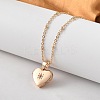 Clear Cubic Zirconia Locket Necklaces NJEW-A036-01A-4