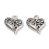Tibetan Style Filigree Alloy Heart Charms LS-TIBEP-0277-AS-RS-1