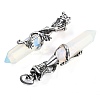 Natural & Synthetic Mixed Gemstone Faceted Double Termimal Pointed Big Pendants G-P547-03AS-A-3