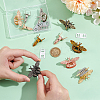 6Pcs 6 Styles Bees Zinc Alloy Twist Bag Lock Purse Catch Clasps PURS-UN0001-05-5