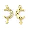 Brass Micro Pave Cubic Zirconia Pendants KK-E068-VB208-1