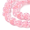 Transparent Glass Beads Strands LAMP-F029-04E-3