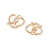 Brass with Glass Rhinestone Pendants KK-N254-64G-2