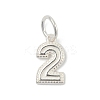 Number Series 925 Sterling Silver Charms STER-Q002-01C-1
