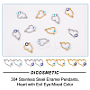 16Pcs 4 Style 304 Stainless Steel Enamel Pendants STAS-DC0010-35-4