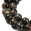 Natural Red Snowflake Obsidian Round Beads Strands G-P503-6MM-06-4