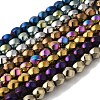 Electroplated Synthetic Magnetic Hematite Beads Strands G-I364-J01-1