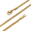 2.5MM 304 Stainless Steel Flat Snake Chain Necklaces NJEW-P338-05G-4