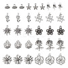  110Pcs 11 Styles Tibetan Style Alloy Pendants TIBEP-TA0001-11AS-11