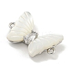 Brass Pave Clear Cubic Zirconia Butterfly Connector Charms KK-Q820-38P-2