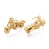 304 Stainless Steel Rhinestone Pendants STAS-T068-45G-2